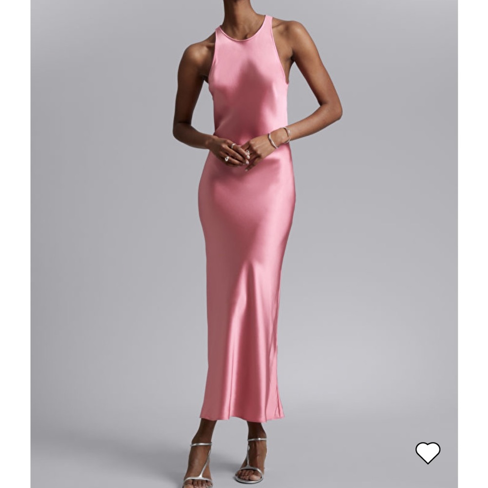 Slim Satin Midi Dress